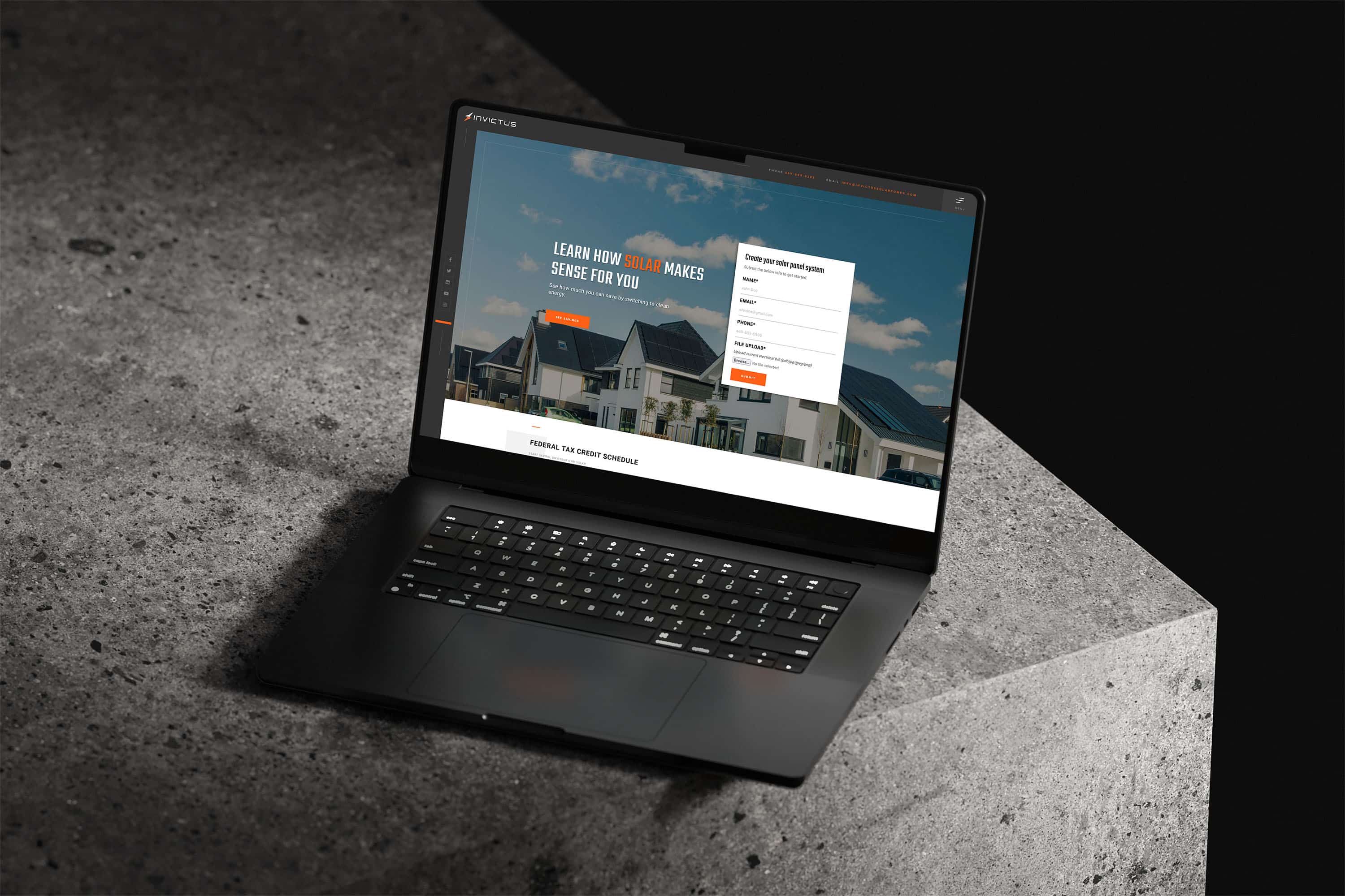 custom web design solar power